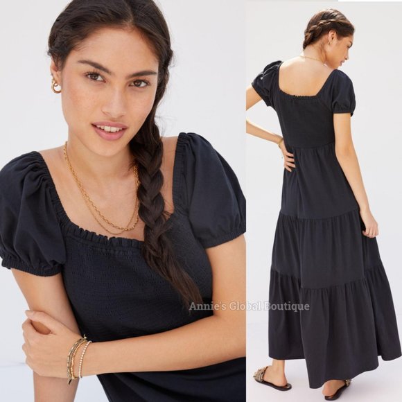 RARE NWT ANTHROPOLOGIE Smocked Tiered Maxi Dress. Size M - Picture 13 of 16